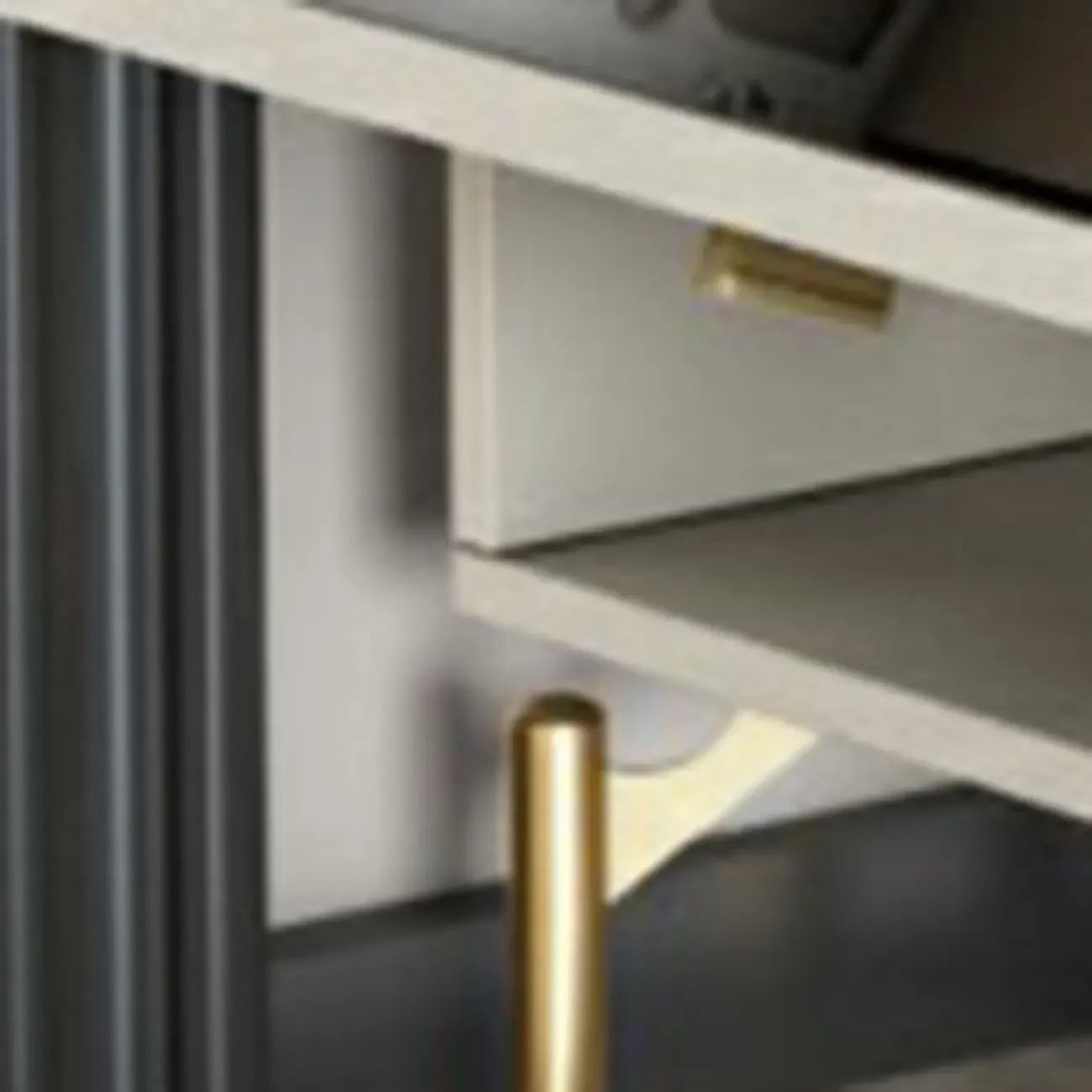 Meuble à chaussures d'entrée en bois blanc cassé avec 2 tiroirs