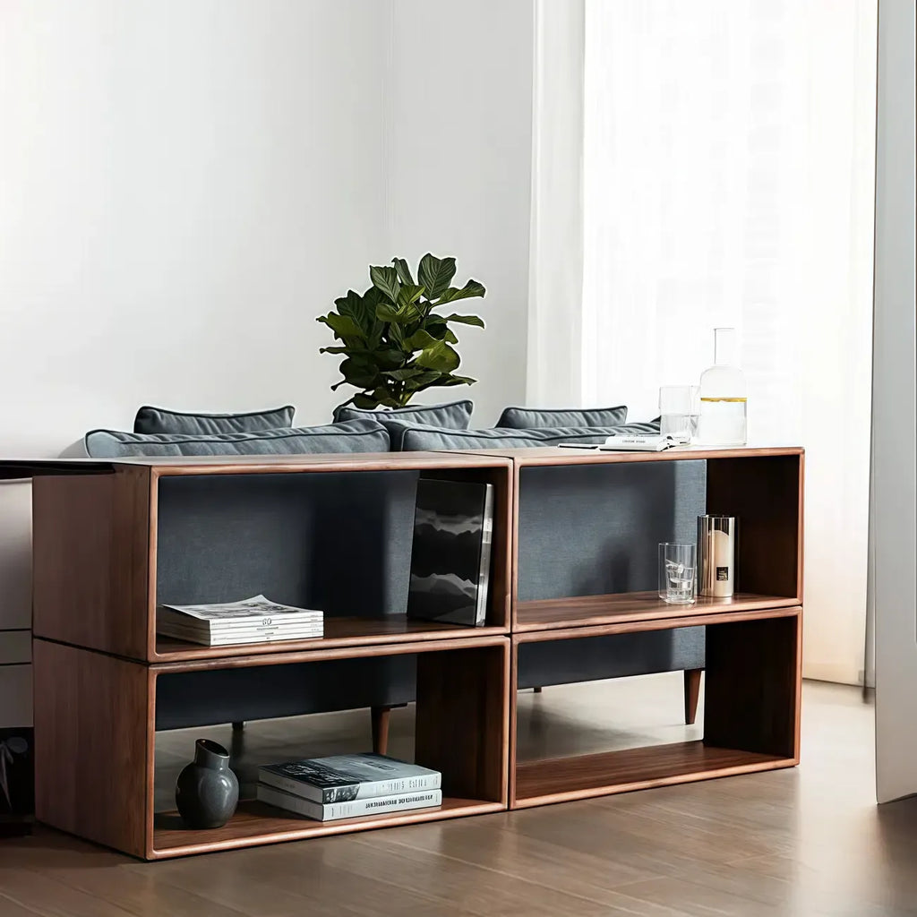 Étagère de rangement cubique ouverte en bois marron
