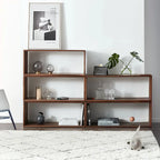 Étagère de rangement cubique ouverte en bois marron