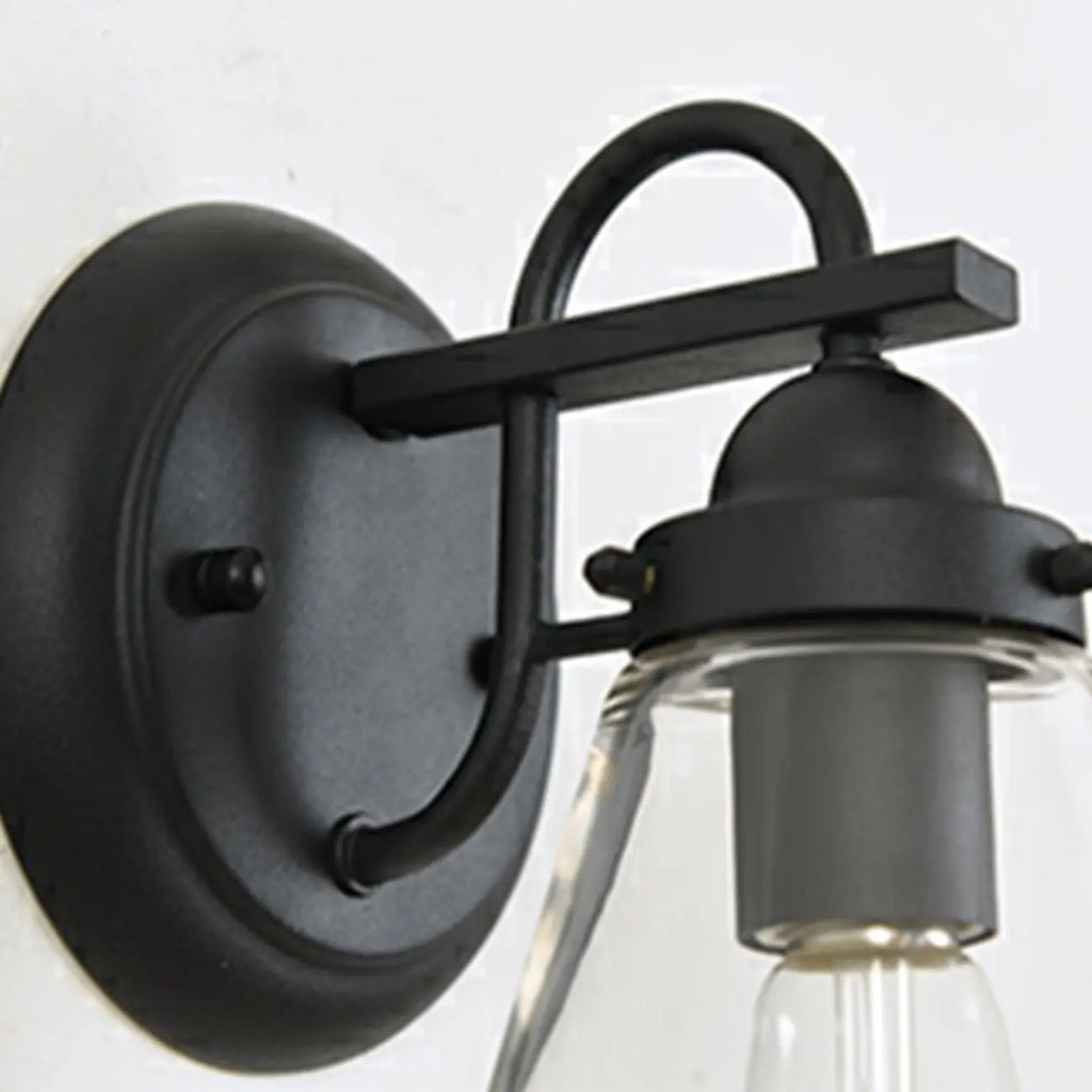 Lanterne moderne en verre transparent, applique murale extérieure à LED