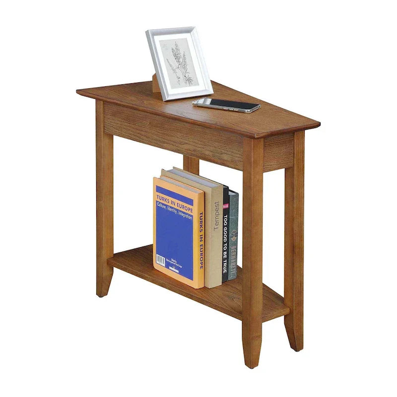 Table d'appoint d'angle American Heritage avec étagère de Convenience Concepts