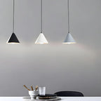 Suspension moderne à 3 lumières multicolores en forme de cône pour îlot de cuisine