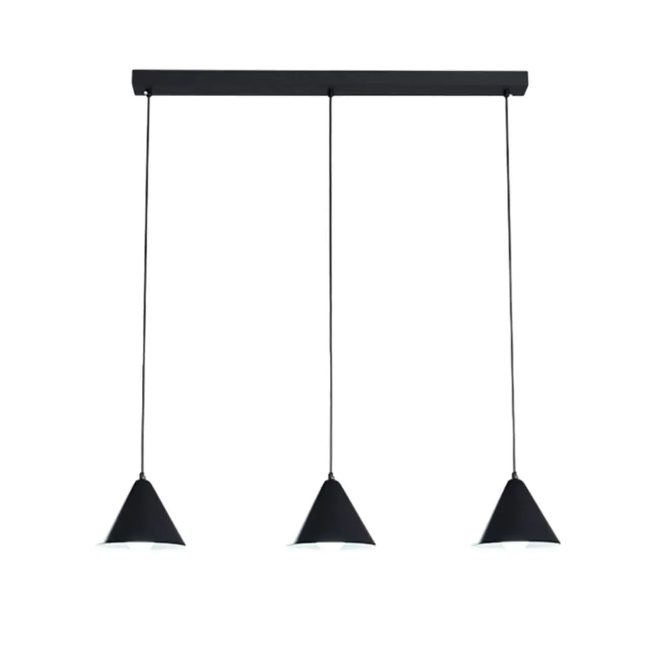 Lampada a sospensione da isola a 3 luci moderna multi-colore a cono per cucina