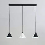 Suspension moderne à 3 lumières multicolores en forme de cône pour îlot de cuisine