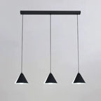 Suspension moderne à 3 lumières multicolores en forme de cône pour îlot de cuisine
