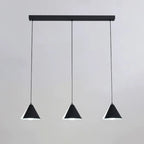 Suspension moderne à 3 lumières multicolores en forme de cône pour îlot de cuisine
