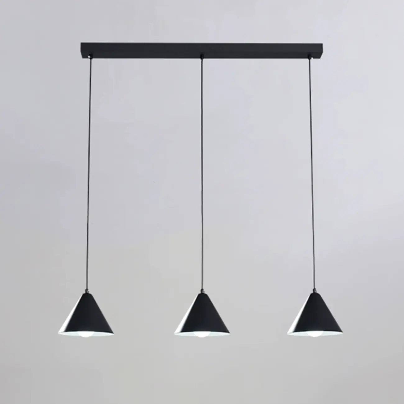 Lampada a sospensione da isola a 3 luci moderna multi-colore a cono per cucina