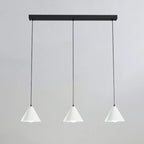 Suspension moderne à 3 lumières multicolores en forme de cône pour îlot de cuisine