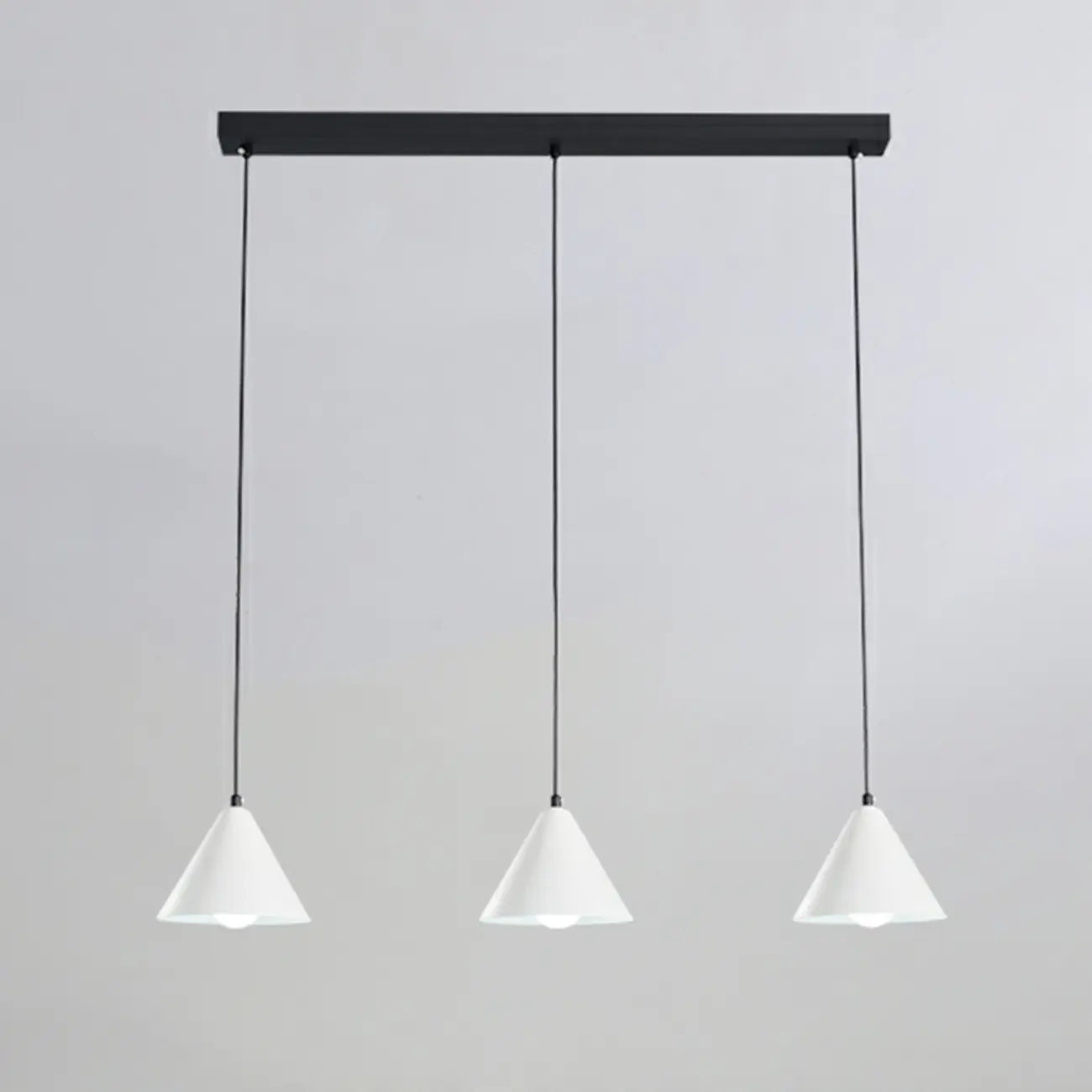 Suspension moderne à 3 lumières multicolores en forme de cône pour îlot de cuisine