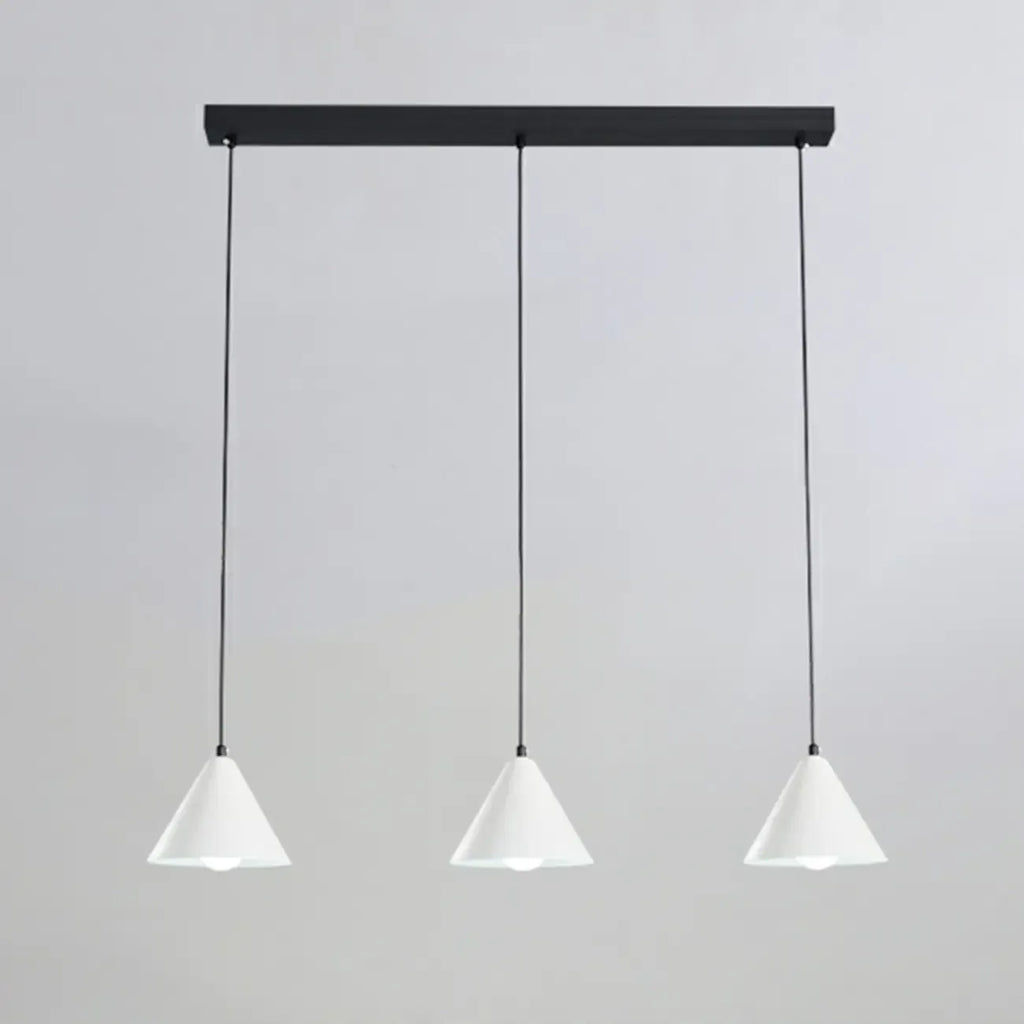 Suspension moderne à 3 lumières multicolores en forme de cône pour îlot de cuisine