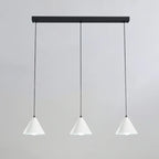 Suspension moderne à 3 lumières multicolores en forme de cône pour îlot de cuisine