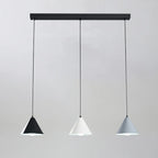 Suspension moderne à 3 lumières multicolores en forme de cône pour îlot de cuisine