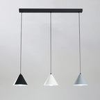 Suspension moderne à 3 lumières multicolores en forme de cône pour îlot de cuisine