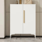 Armoire à chaussures réglable en métal blanc-gris pour entrée