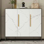 Armoire à chaussures réglable en métal blanc-gris pour entrée
