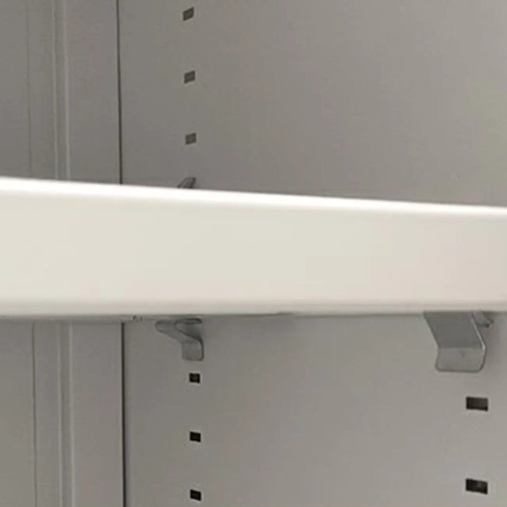 Armoire à chaussures réglable en métal blanc-gris pour entrée