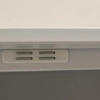 Armoire à chaussures réglable en métal blanc-gris pour entrée