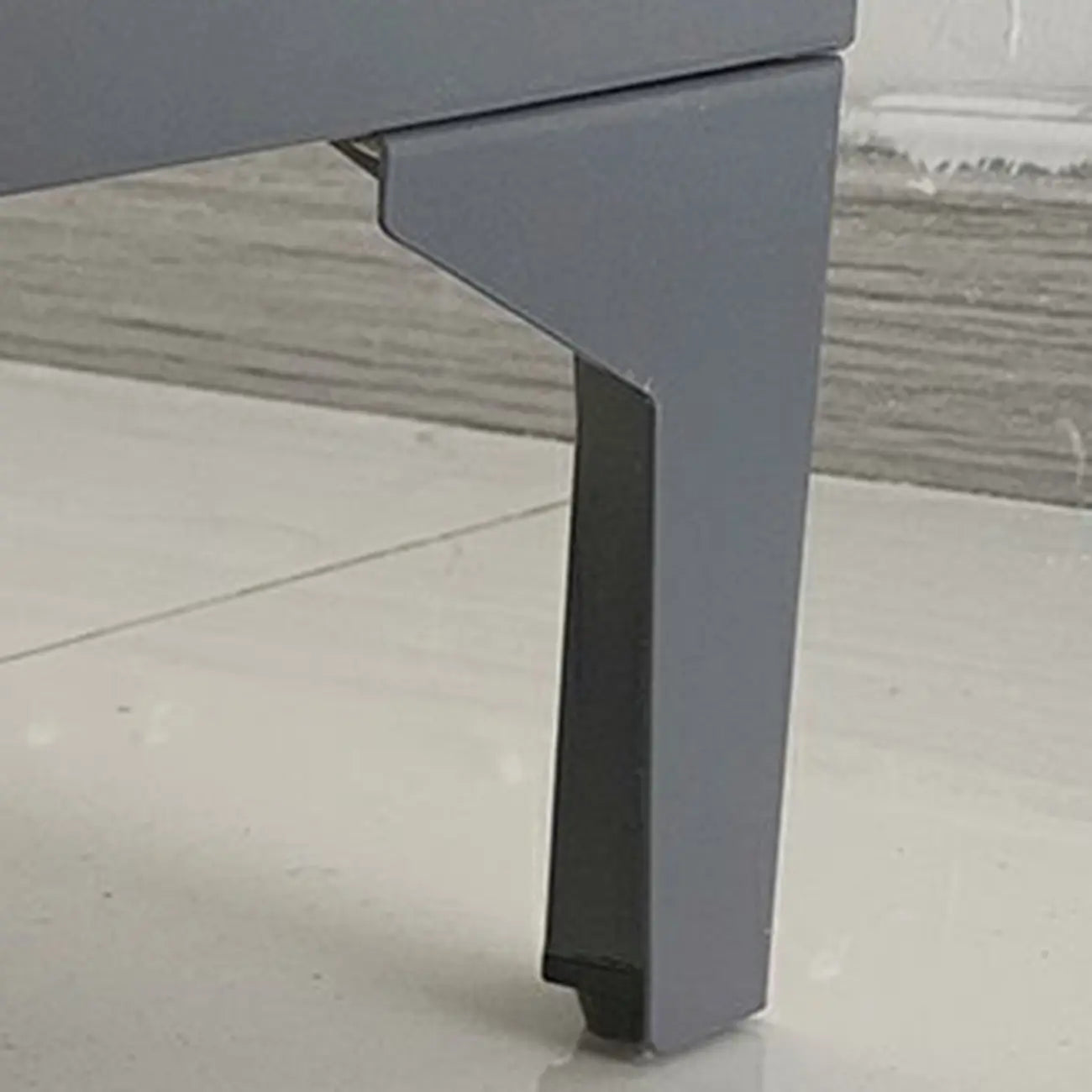 Armoire à chaussures réglable en métal blanc-gris pour entrée