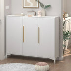 Armoire à chaussures réglable en métal blanc-gris pour entrée