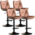 Tabourets de bar pivotants modernes en cuir réglables