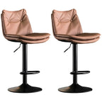 Tabourets de bar pivotants modernes en cuir réglables
