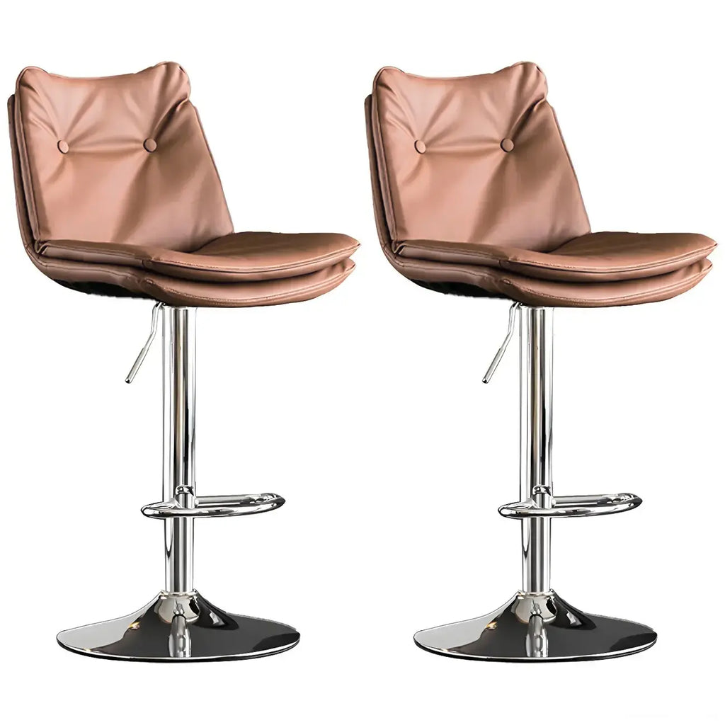 Tabourets de bar pivotants modernes en cuir réglables