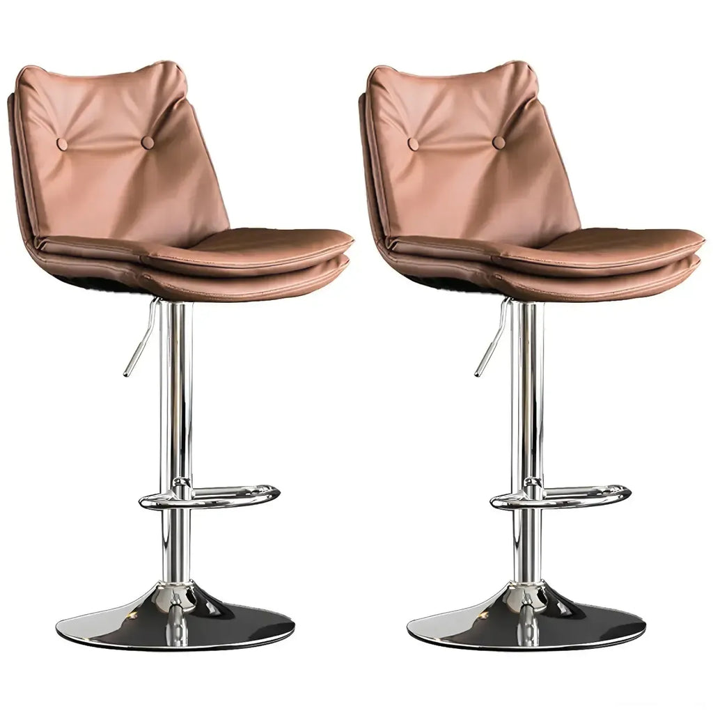 Tabourets de bar pivotants modernes en cuir réglables