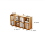 Bibliothèque horizontale cubique en bois blanc décontracté