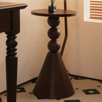 Lampada da terra ad arco regolabile in legno a cupola beige con tavolo