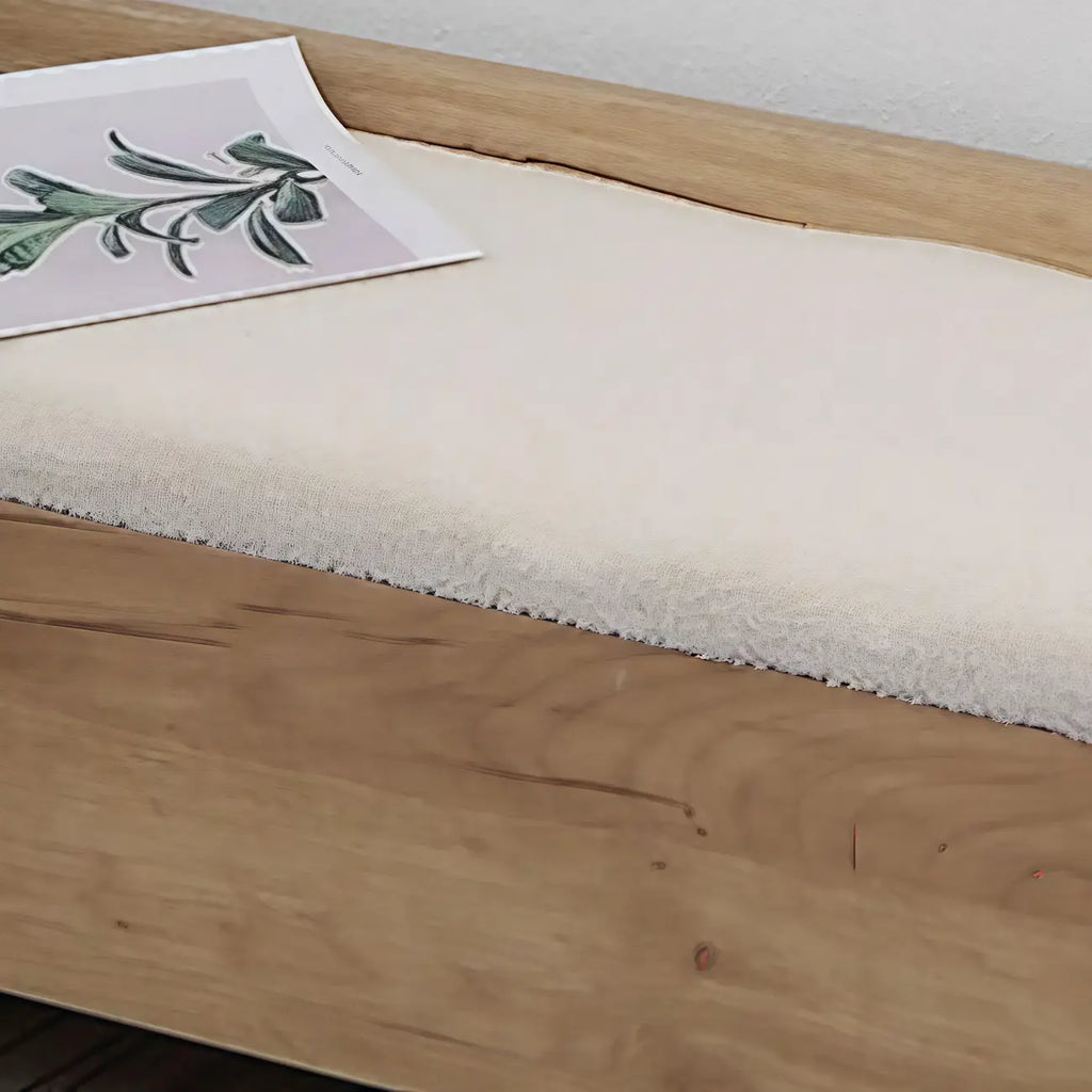 Banc de rangement à chaussures rembourré Nordic Wood à couvercle relevable