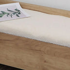 Banc de rangement à chaussures rembourré Nordic Wood à couvercle relevable