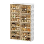 Organisateur de chaussures empilable en plastique blanc glamour pour placard