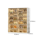 Organisateur de chaussures empilable en plastique blanc glamour pour placard