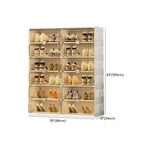Organisateur de chaussures empilable en plastique blanc glamour pour placard