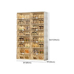 Organisateur de chaussures empilable en plastique blanc glamour pour placard