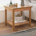 Table d'appoint minimaliste en bois noir avec rangement pour salon