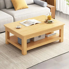 Table d'appoint minimaliste en bois noir avec rangement pour salon