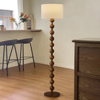 Lampada da terra tradizionale a piantana con paralume in tessuto per la casa (63")