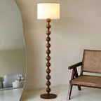 Lampada da terra tradizionale a piantana con paralume in tessuto per la casa (63")