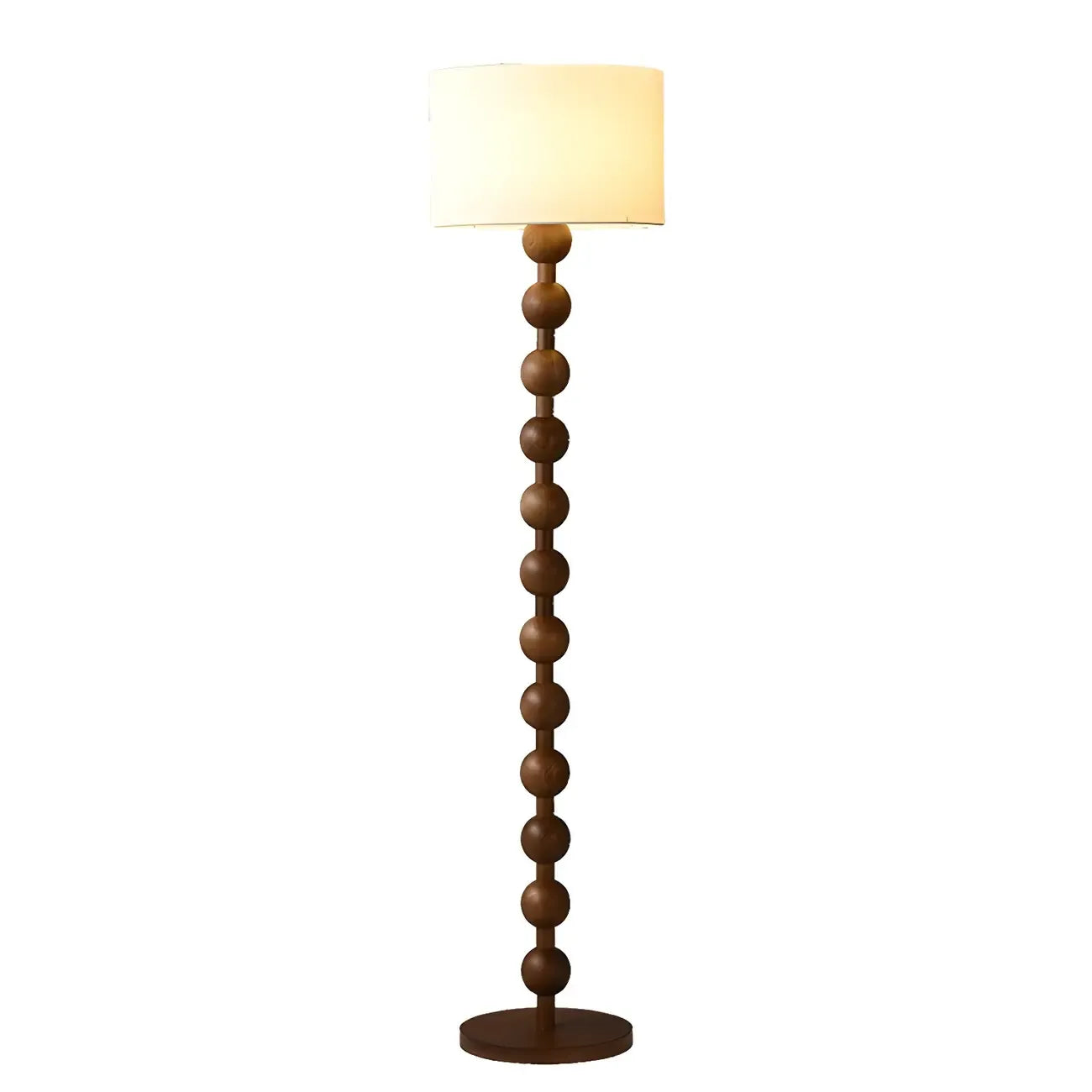 Lampada da terra tradizionale a piantana con paralume in tessuto per la casa (63")