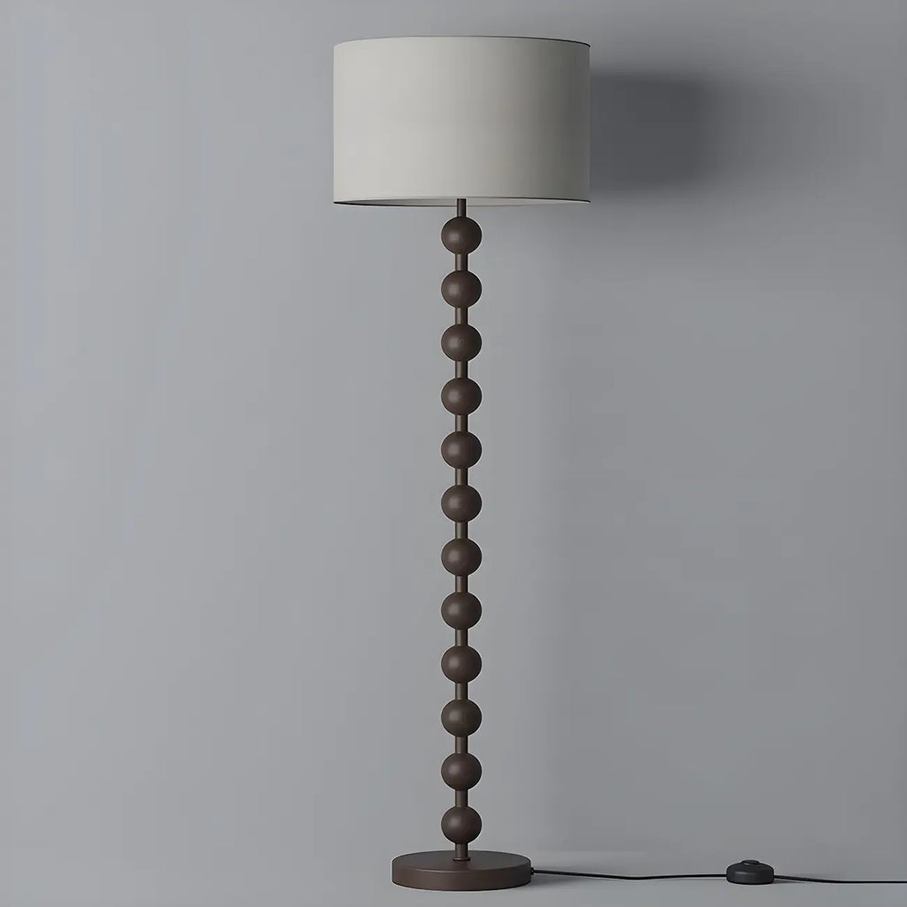 Lampada da terra tradizionale a piantana con paralume in tessuto per la casa (63")