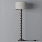Lampada da terra tradizionale a piantana con paralume in tessuto per la casa (63")
