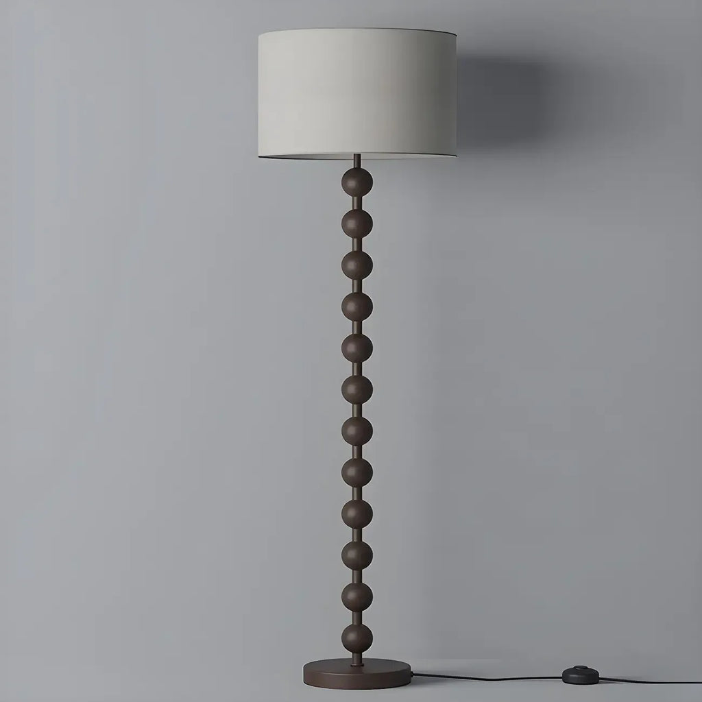 Lampada da terra tradizionale a piantana con paralume in tessuto per la casa (63")