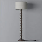 Lampada da terra tradizionale a piantana con paralume in tessuto per la casa (63")