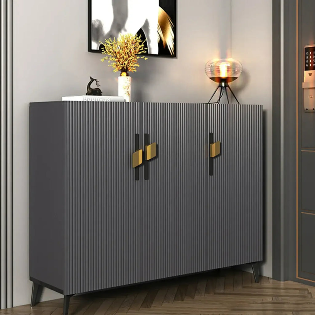 Meuble à chaussures de luxe en bois gris pour entrée