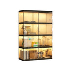 Bibliothèque moderne à 5 niveaux avec éclairage intégré en acrylique