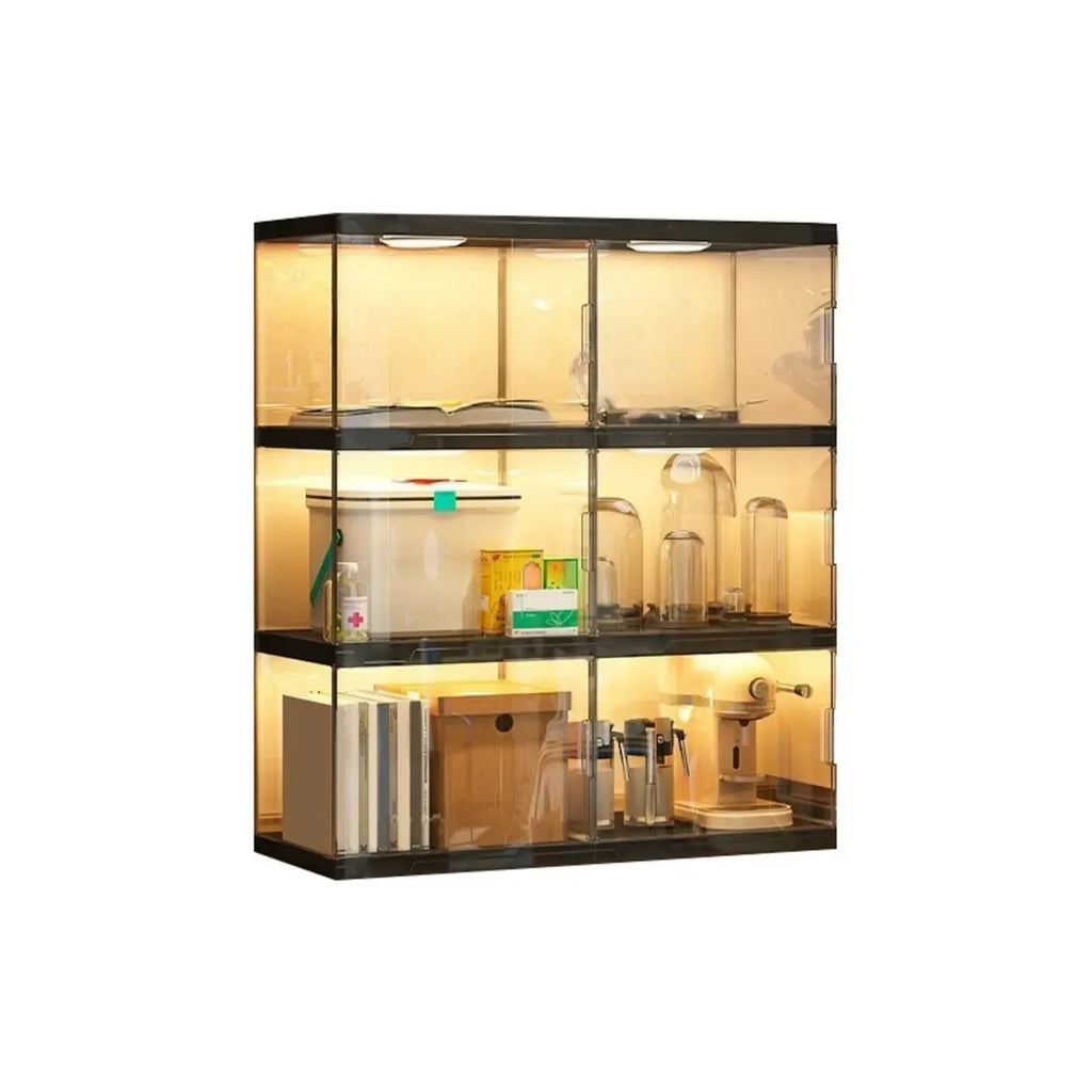 Bibliothèque moderne à 5 niveaux avec éclairage intégré en acrylique