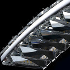 Suspension LED à intensité variable en cristal ondulé pour îlot de cuisine