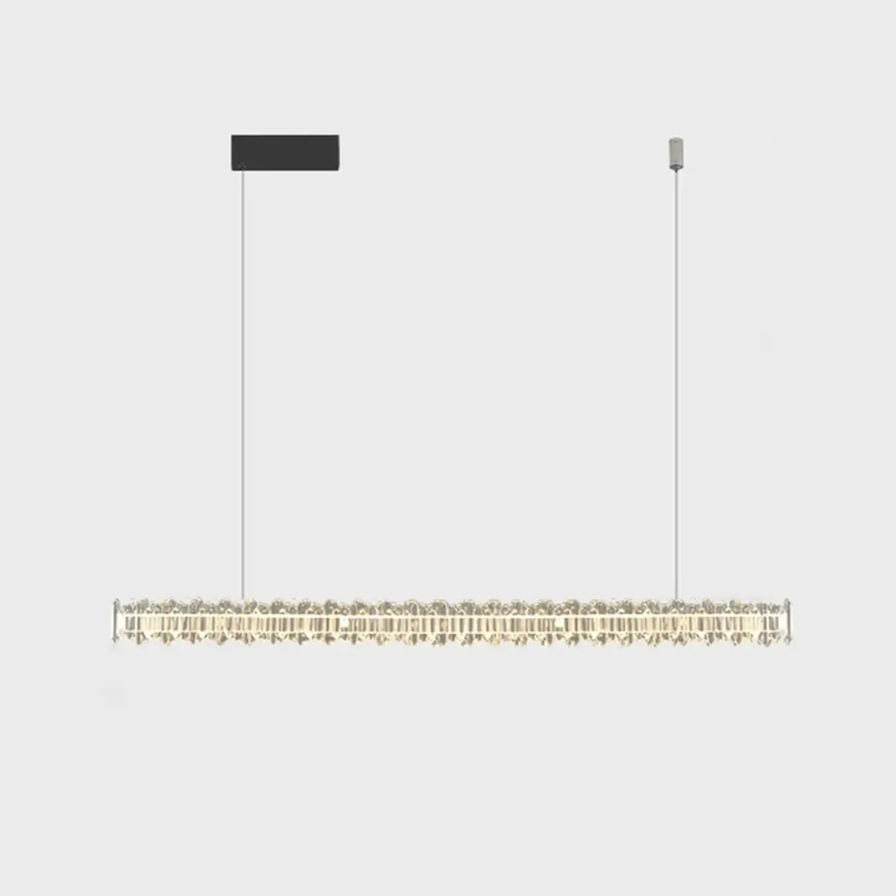 Suspension linéaire en cristal pour îlot de cuisine, à intensité variable, LED.