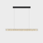 Suspension linéaire en cristal pour îlot de cuisine, à intensité variable, LED.